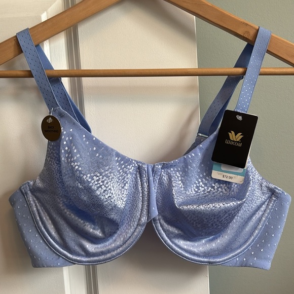 NWT Wacoal Women's Back Appeal Underwire Bra, blue hydrangea, - Picture 4 of 5